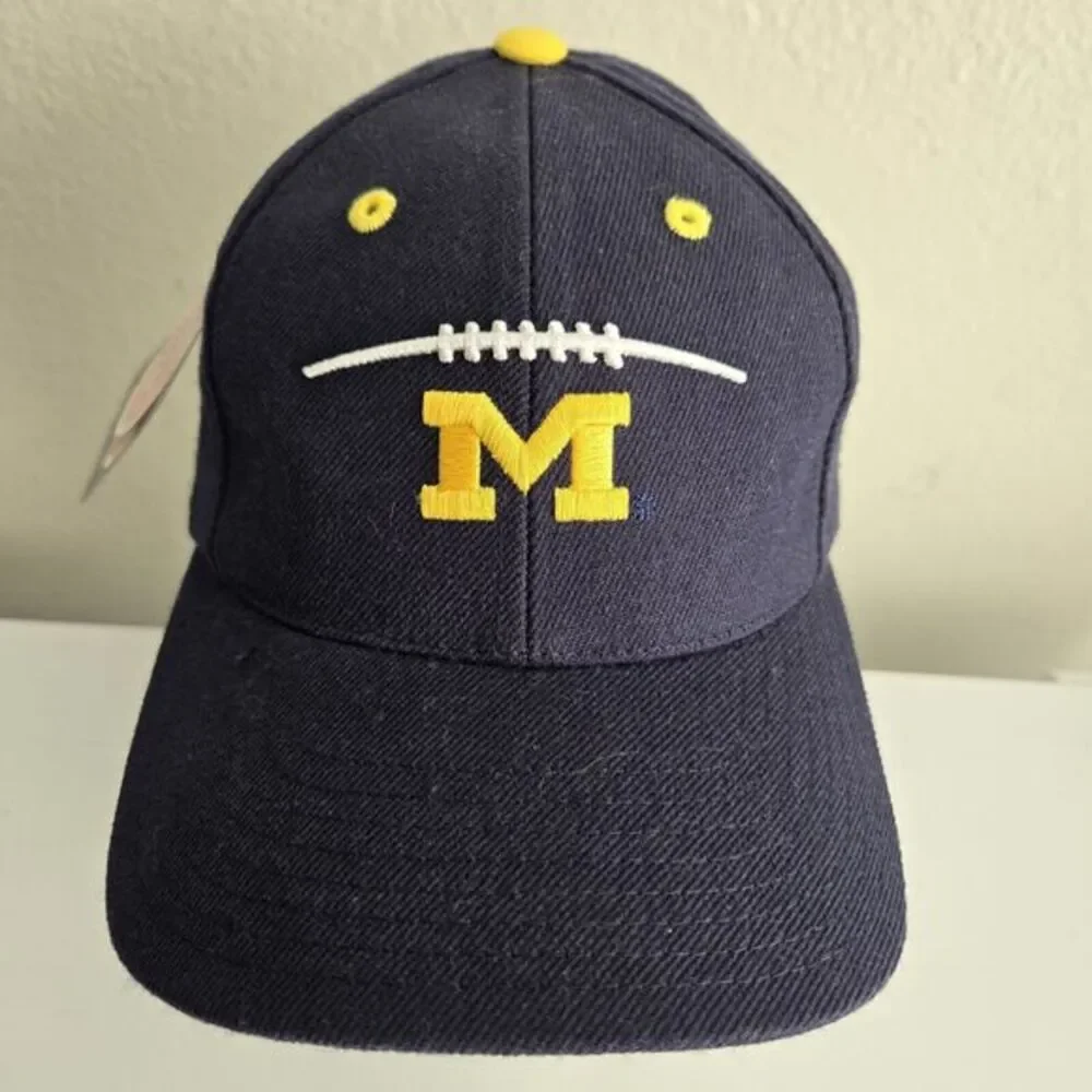 Vintage Michigan Wolverines Strapback Hat Big House Football Puma NWT
